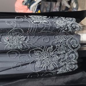 Women's Gray and Black Dress